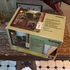 Portfolio Outdoor Spotlight Set of 3 Solar! NIB